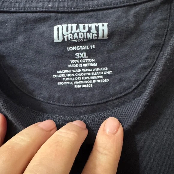 DULUTH TRADING CO. Men’s Longtail T Straight Cut Extra Length 3X Navy - Picture 3 of 9